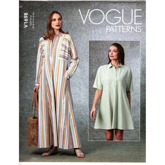 Vogue V1698 Misses 8 to 16 Very Loose Fitting Dress Uncut Sewing Pattern - Picture 1 of 2